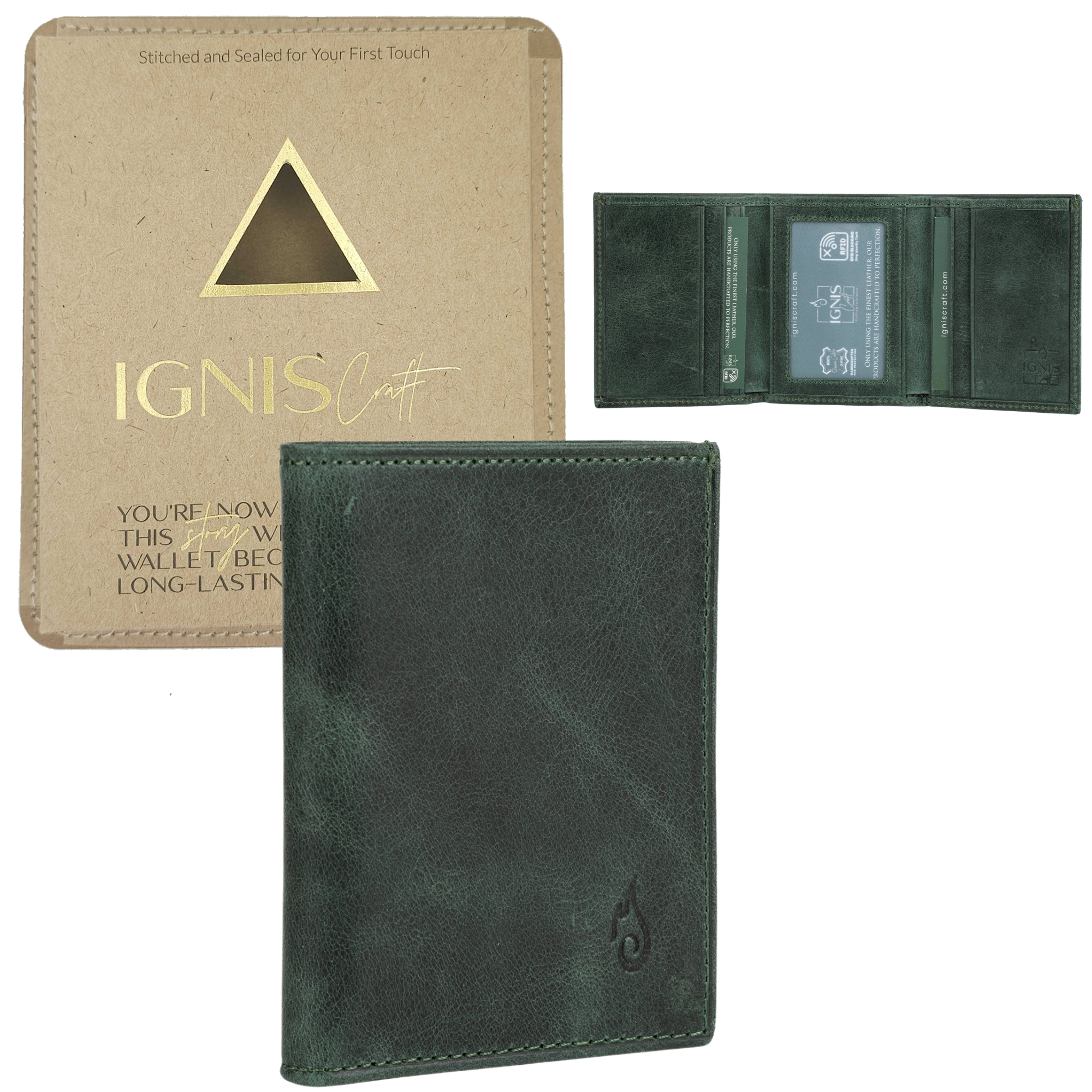 Minimalist Men's Leather Wallet | Apex Jade