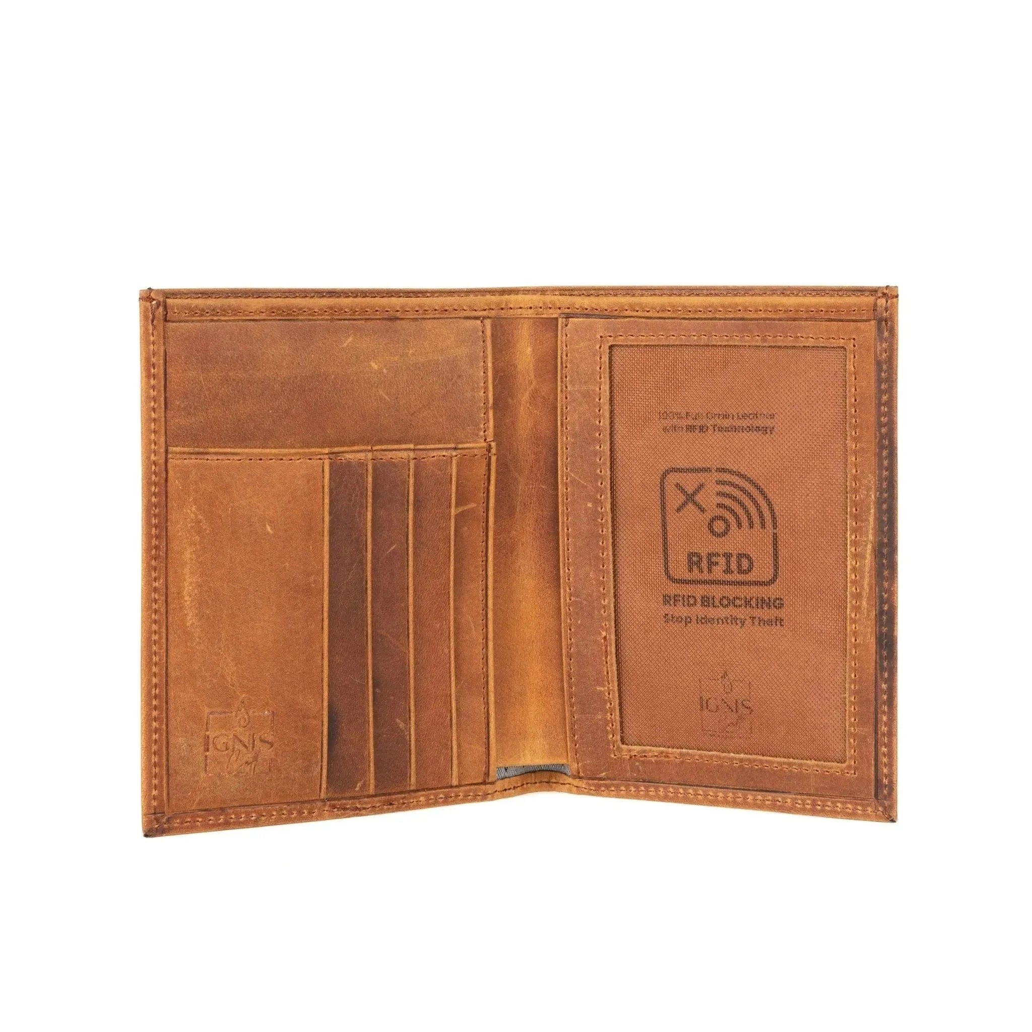 Leather Passport Wallet | Voyager Amber - Image 6