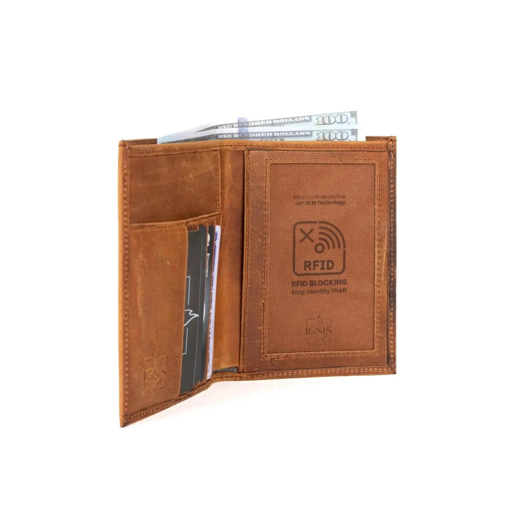 Leather Passport Wallet | Voyager Amber - Image 9