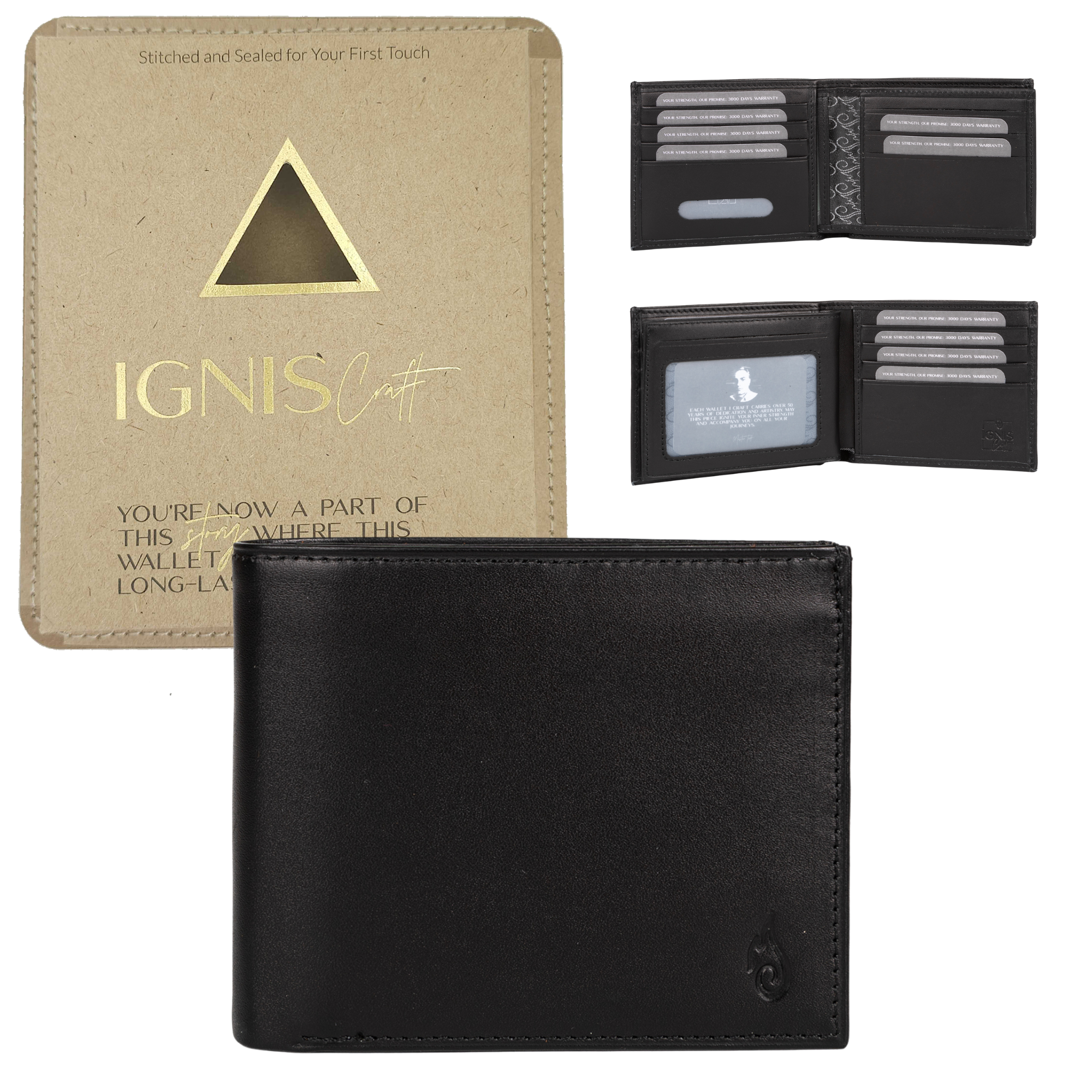 Men's Leather Wallet | Companion Onyx