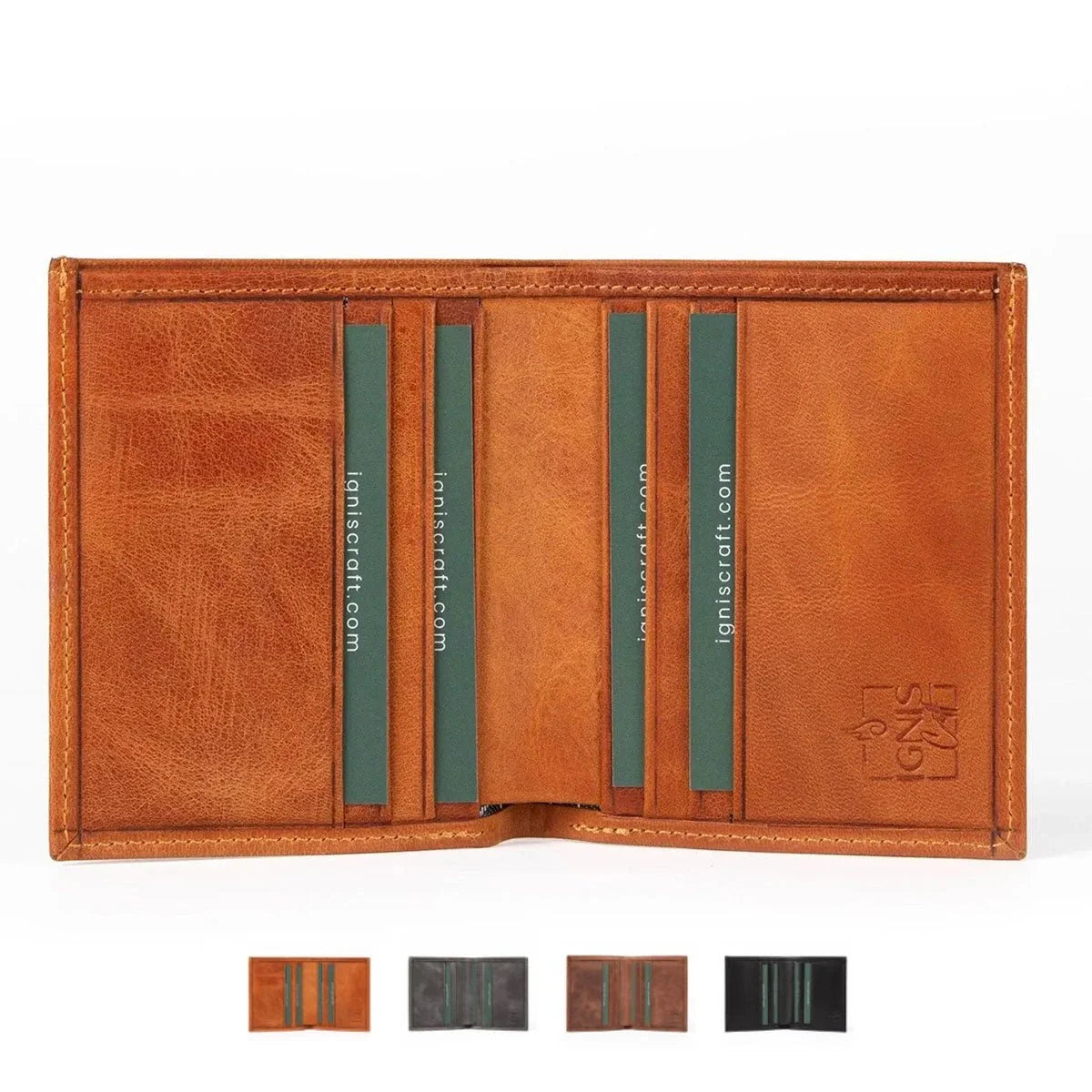 Men’s Leather Card Wallet | Slimline Amber - Image 2