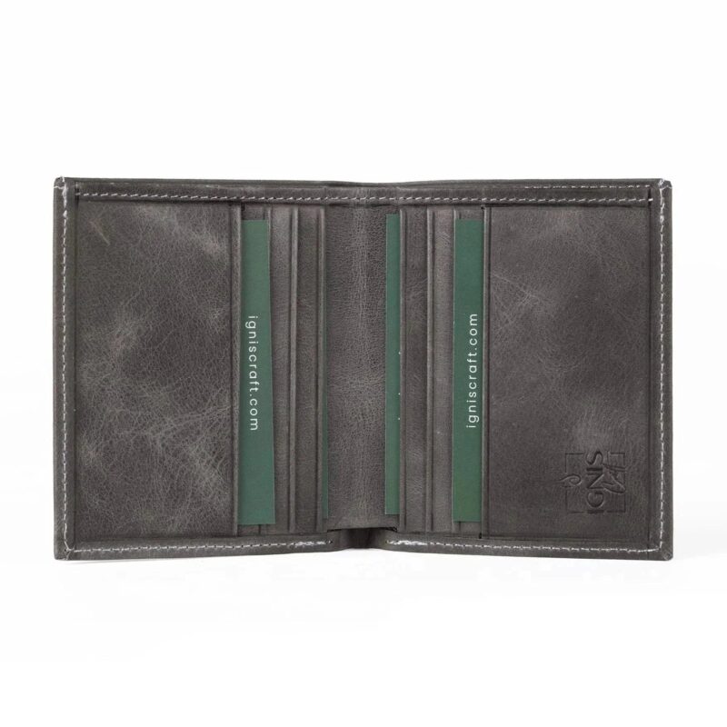 Men’s Leather Card Wallet | Slimline Basalt - Image 2