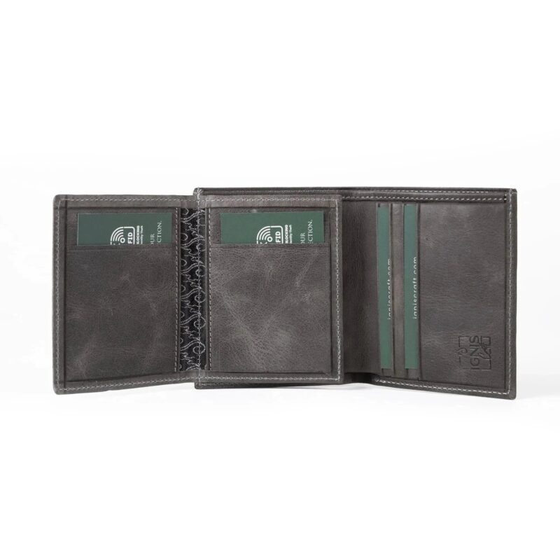 Men’s Leather Card Wallet | Multifold Basalt - Image 7