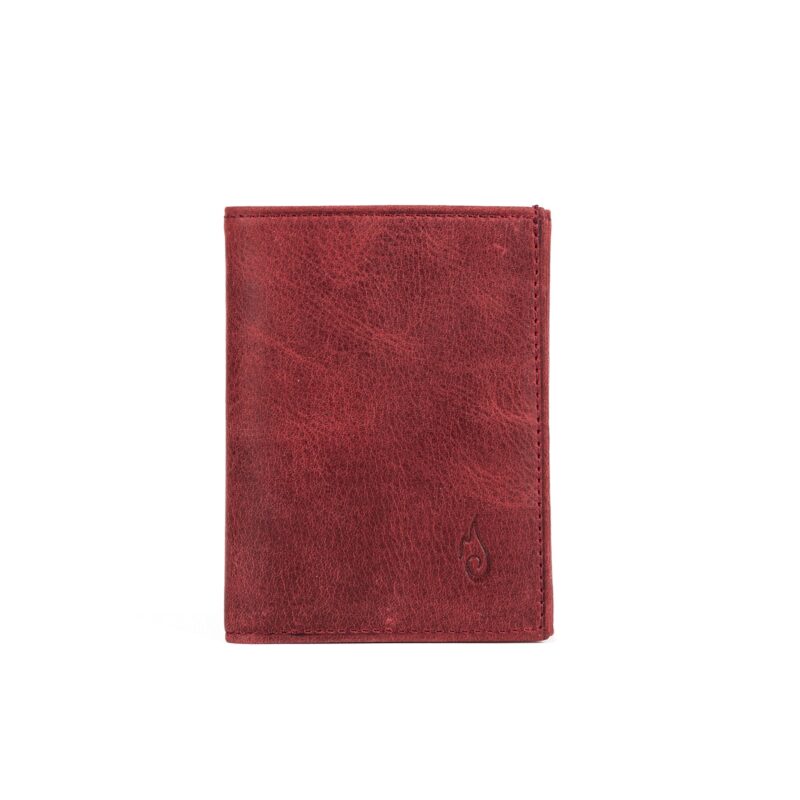 Minimalist Men's Leather Wallet | Apex Garnet - Image 3