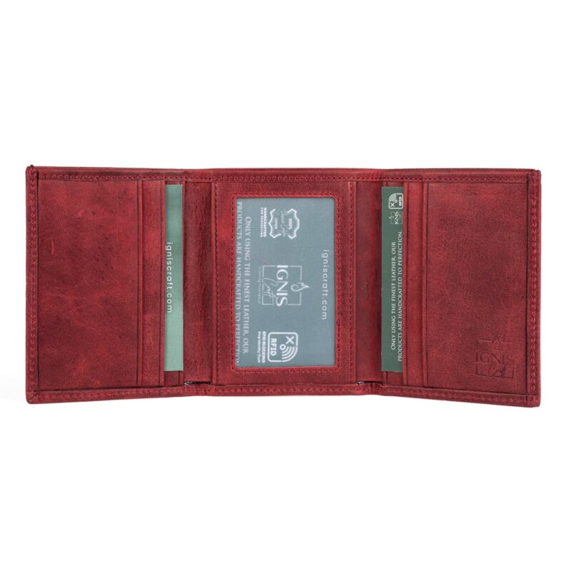 Minimalist Men's Leather Wallet | Apex Garnet - Image 2