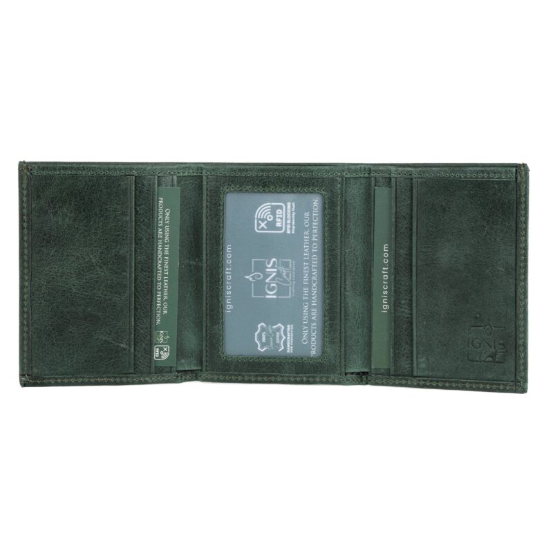 Minimalist Men's Leather Wallet | Apex Jade - Image 2